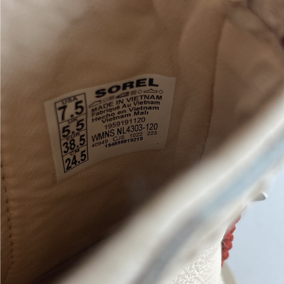 New Sorel Natural Seasalt Waterproof Leather Lug Outsole Chelsea Boots size 7.5 - Picture 12 of 14